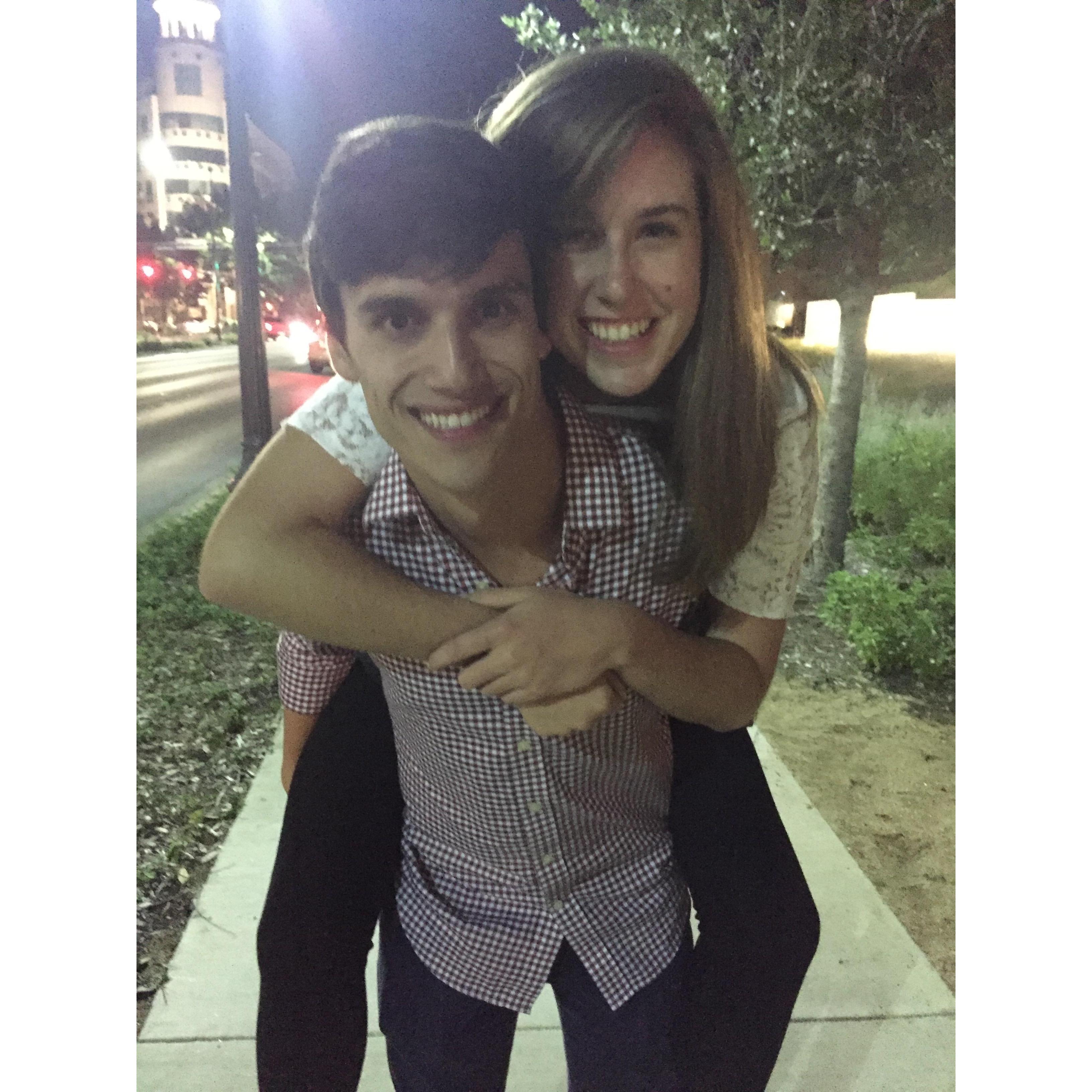 First photo together. OU vs. Texas weekend October 2016.