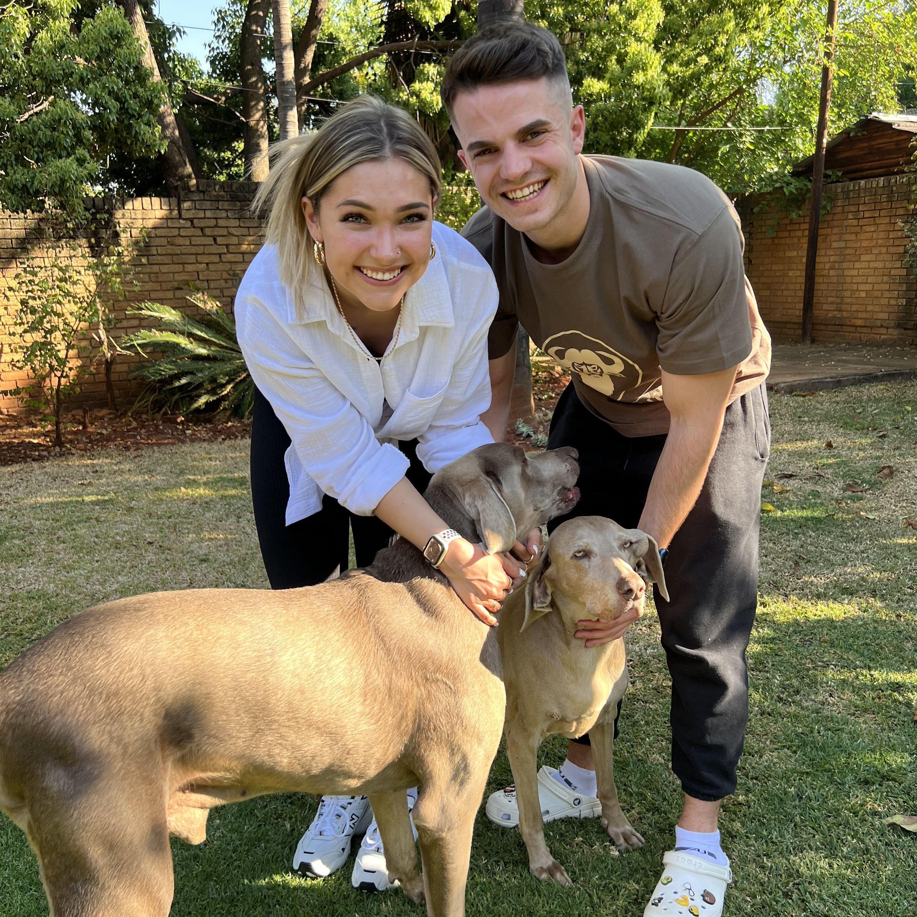 Last photo with my childhood doggos.