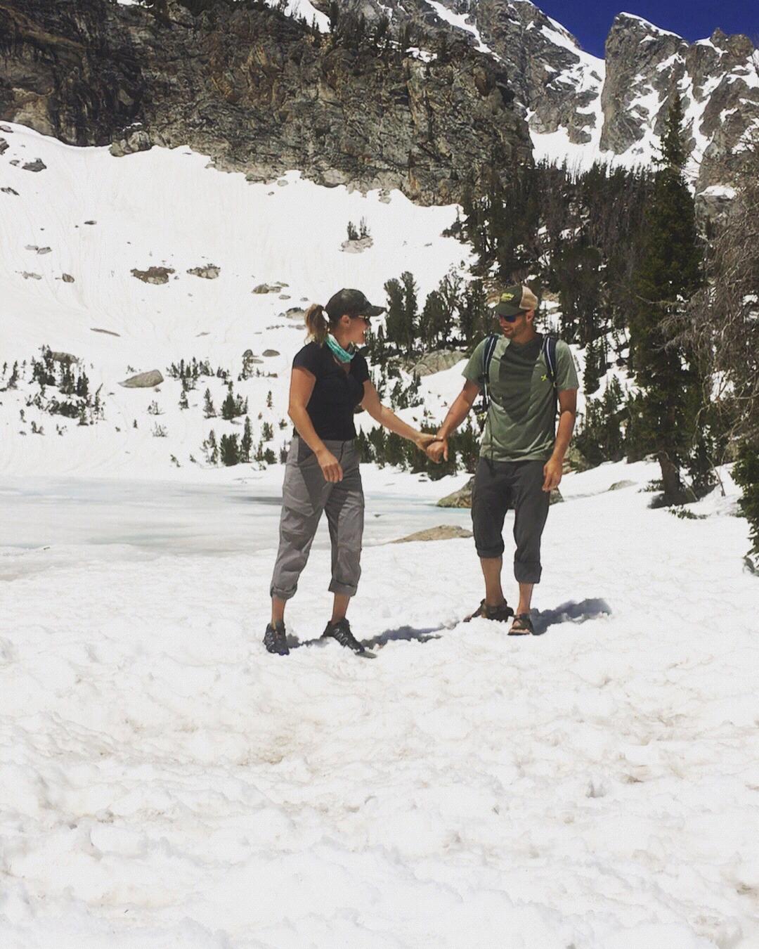 Glacier hike Grand Tetons National Park
