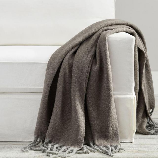 Hayes Twill Mohair Throw, 50 x 60", Eucalyptus