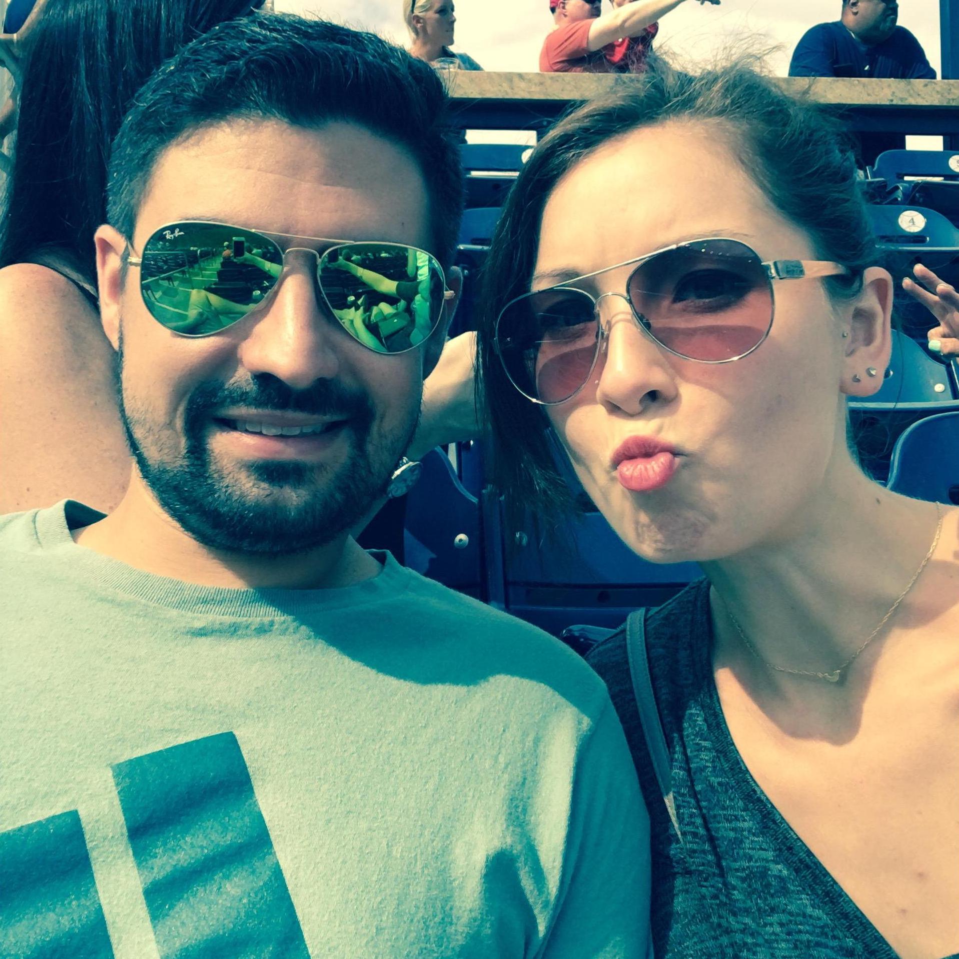 Dan's friend treated us to tickets to a National's game; one of our first dates. I don't remember who won the game, but we had a great time and the night ended in pupusas. Go sports!