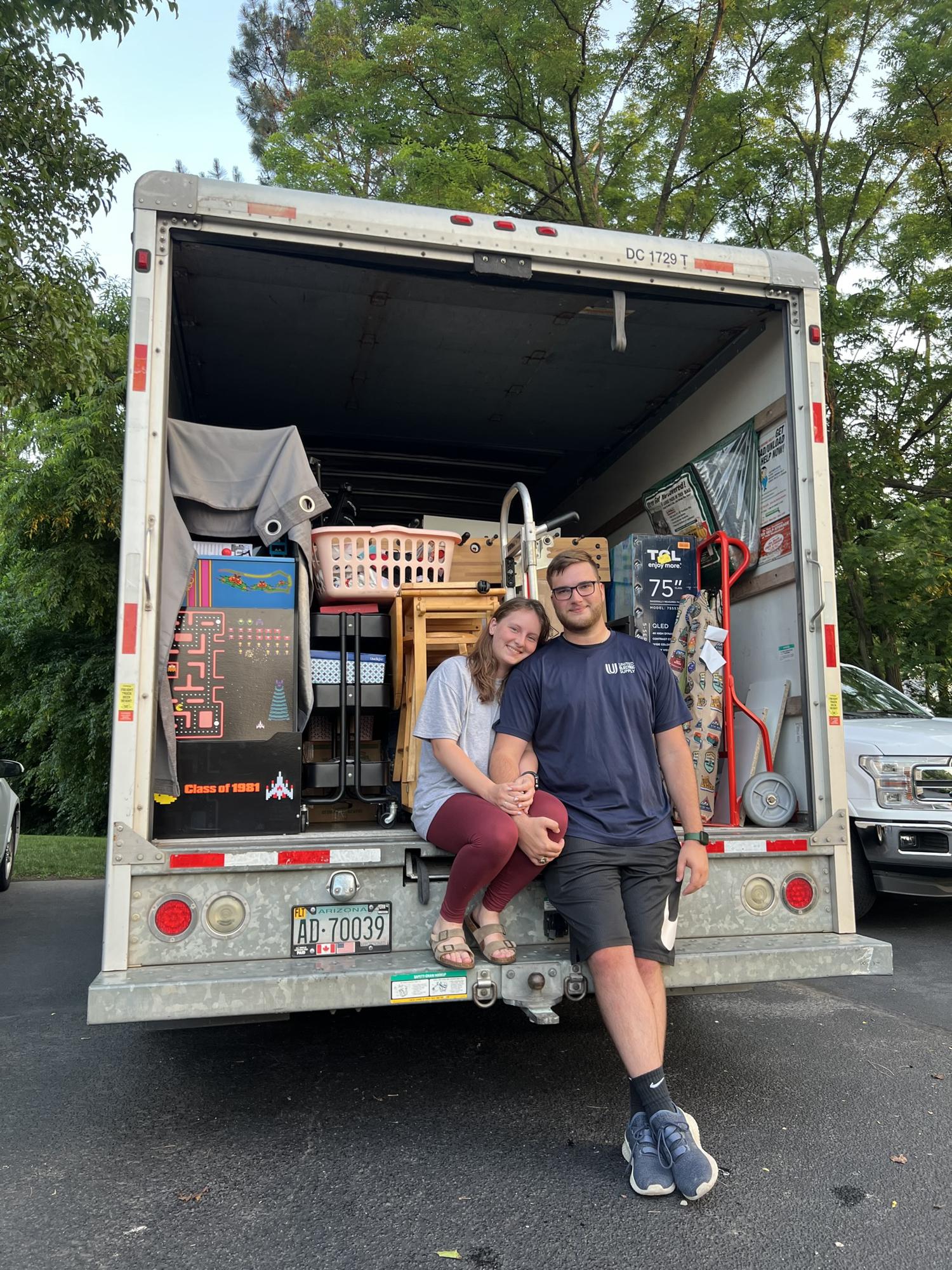 Jacob and Alianna the night before moving into their first apartment in June of 2022.