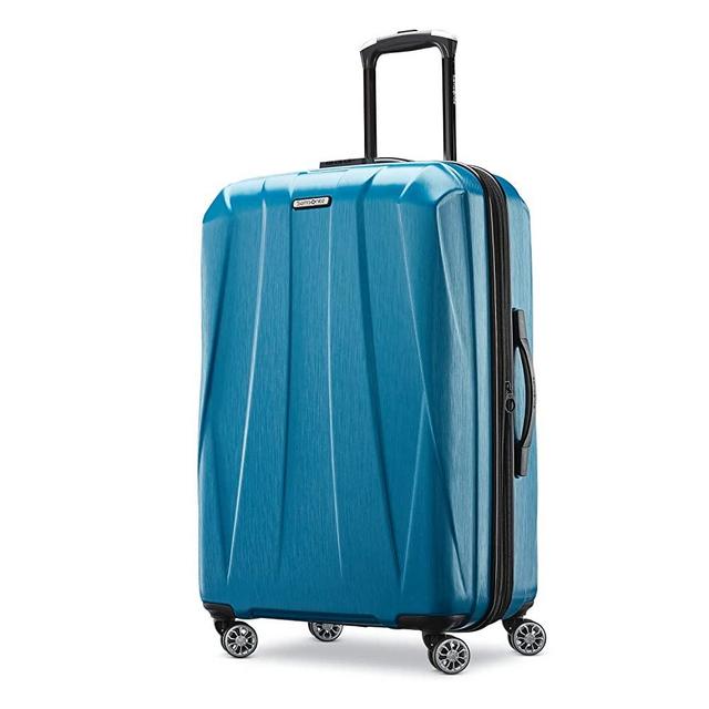 Samsonite Centric 2 Hardside Expandable Luggage with Spinner Wheels, Caribbean Blue, Checked-Large 28-Inch