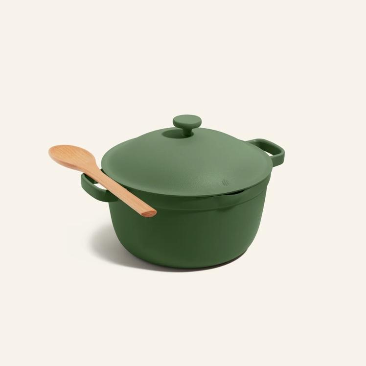 Our Place Perfect Pot - 5.5 Qt. Nonstick Ceramic Sauce Pan with Lid | Versatile Cookware for Stovetop and Oven | Steam, Bake, Braise, Roast | PTFE and PFOA-Free | Toxin-Free, Easy to Clean | Sage