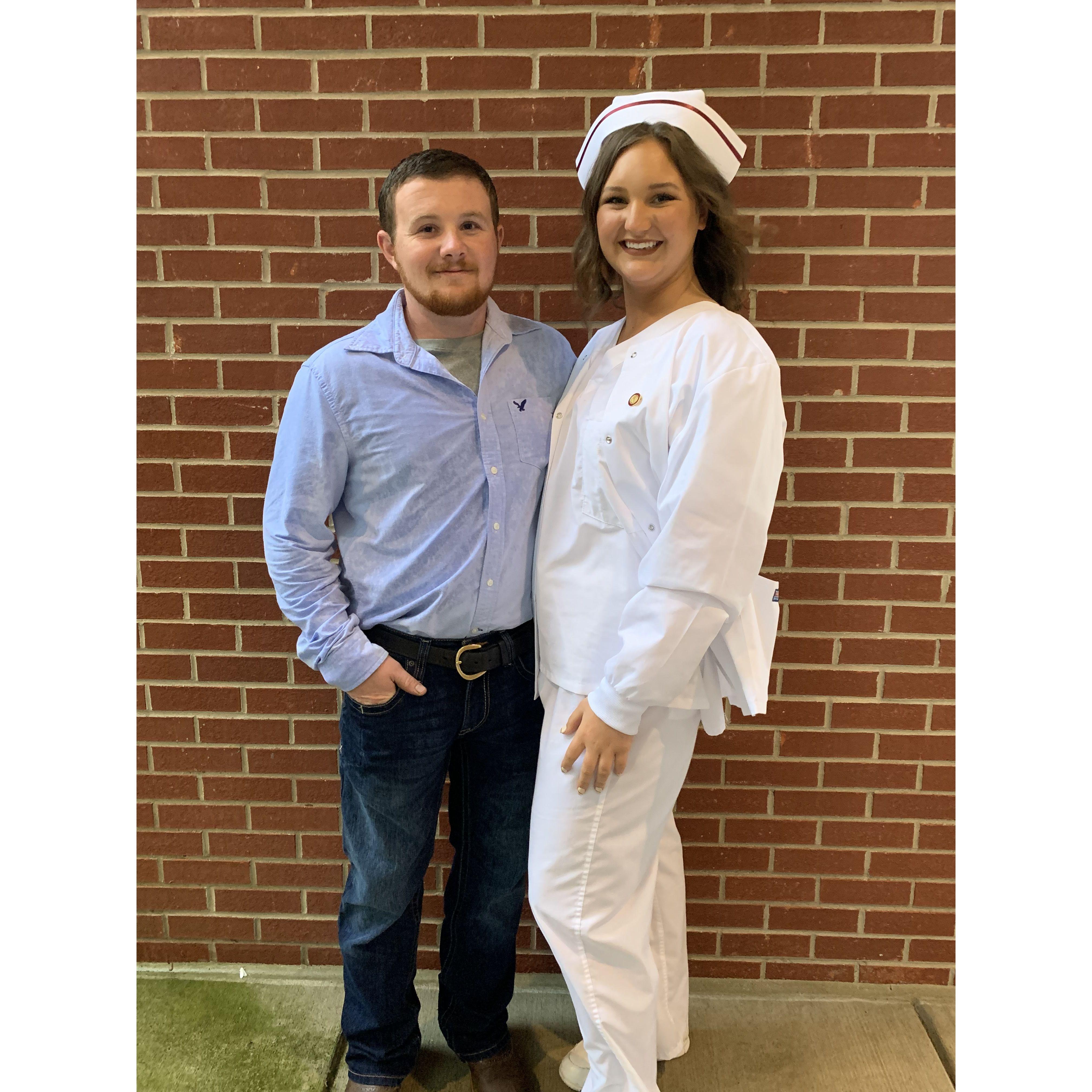 Jesse and Makenzie at Makenzie’s pinning ceremony — 2021
