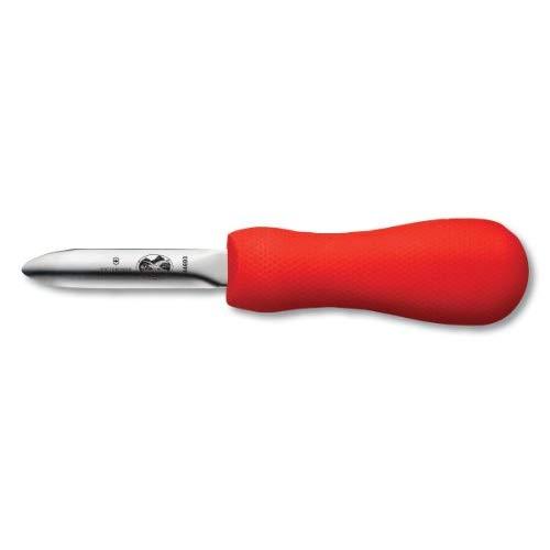 Victorinox Oyster Knife 2-3/4-Inch Hooked Tip New Haven Style Blade, Red SuperGrip Handle