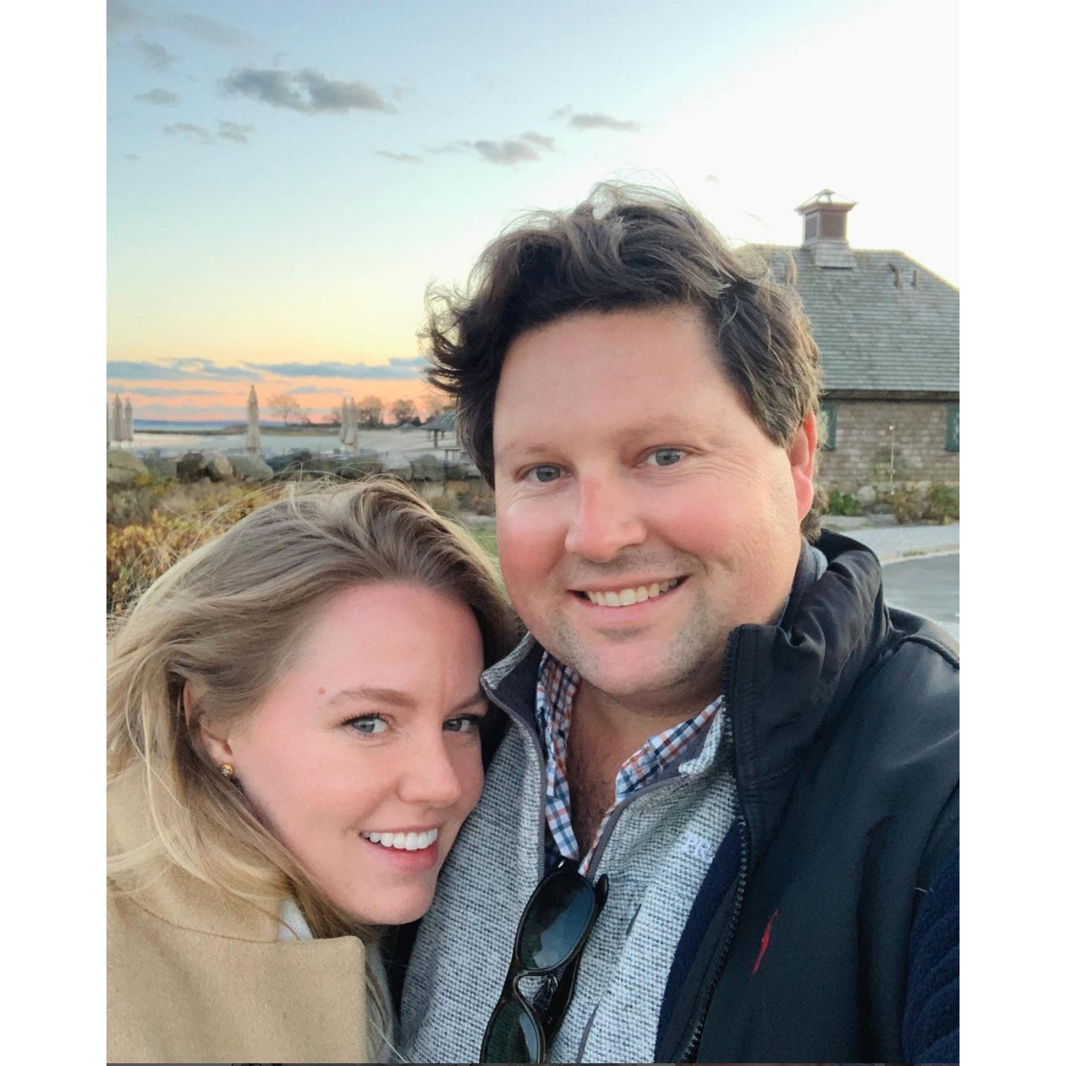 Just a month before Ross proposed on a work trip in New England!
