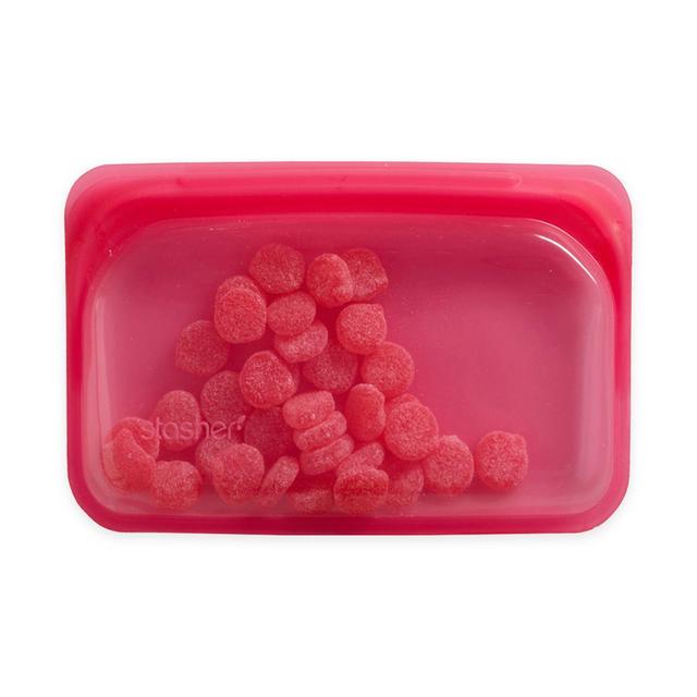 Stasher Reusable 9.9 oz. Silicone Food Storage Bag in Raspberry