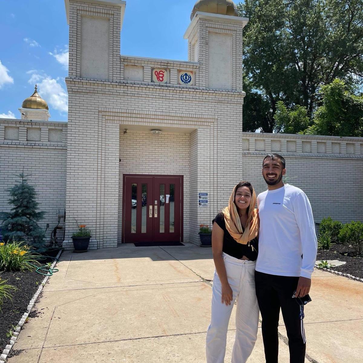 Going to the Gurudwara together for the first time