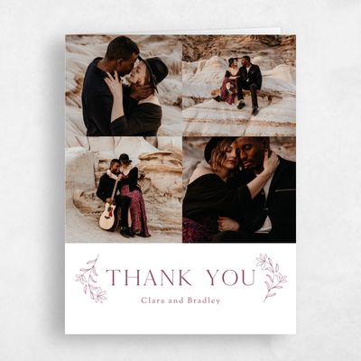 Deep Magenta, Red Wedding Thank You - Creston Multiphoto