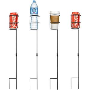 Sorbus Outdoor Beverage Heavy Duty Drink Holder Stakes, Set of 4- Holds a Variety of Beverages Sizes - Great for Beach, Picnics, Tailgating, and more