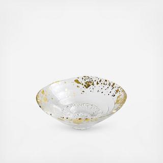 Glass Bowl with Gold Flakes