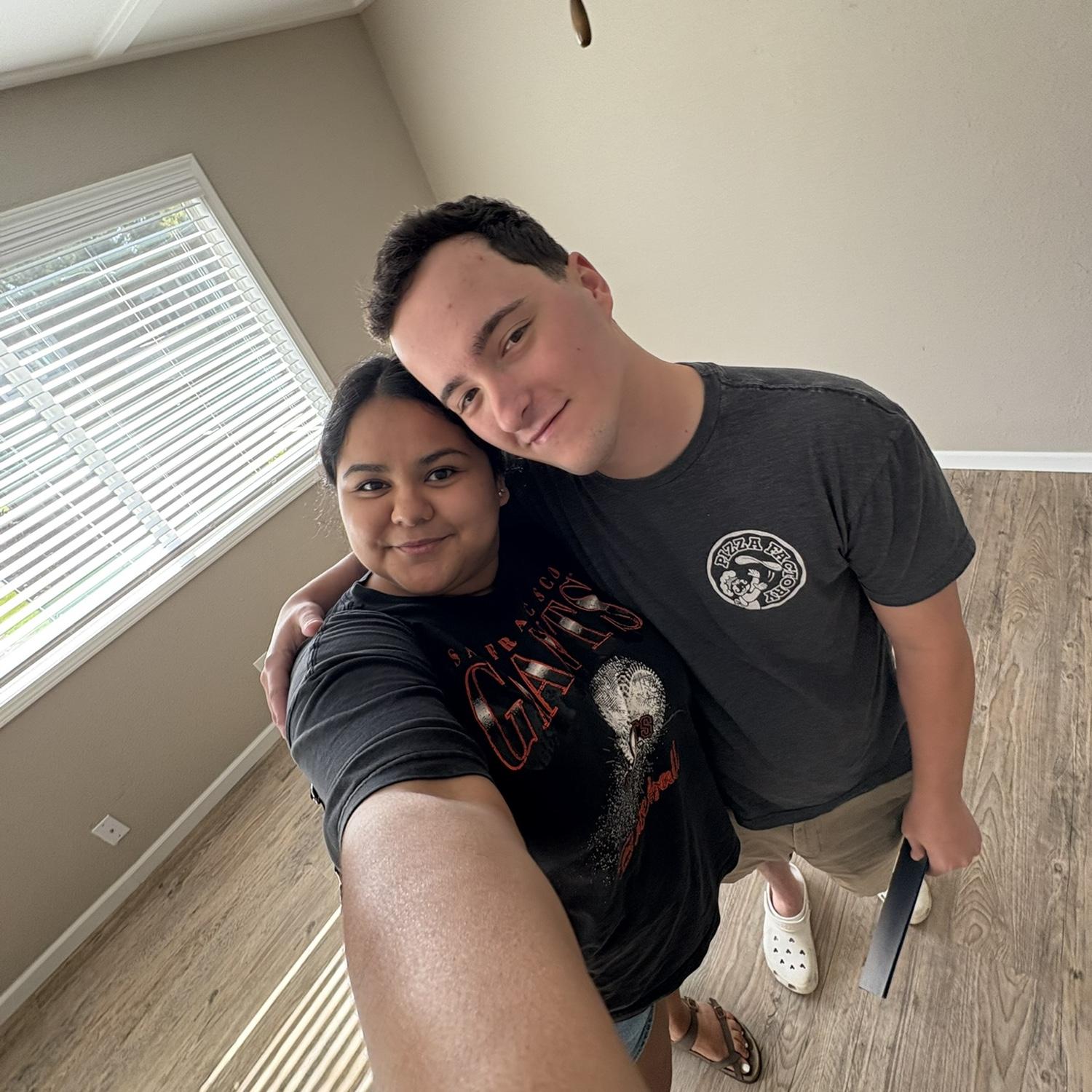 The day we moved into our first apartment!!!