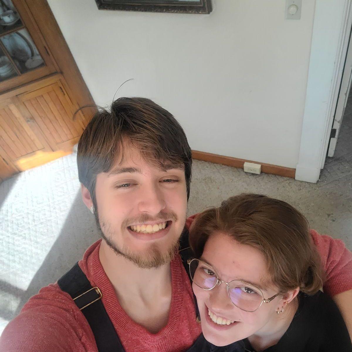 One of our first dates - making pasta together