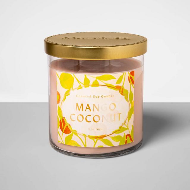 15.2oz Glass Jar 2-Wick Candle Mango Coconut - Opalhouse™