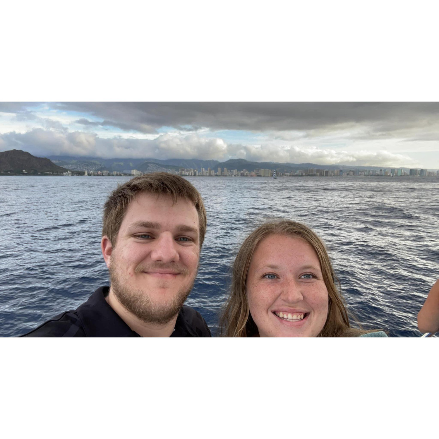 Hawaii in the background!