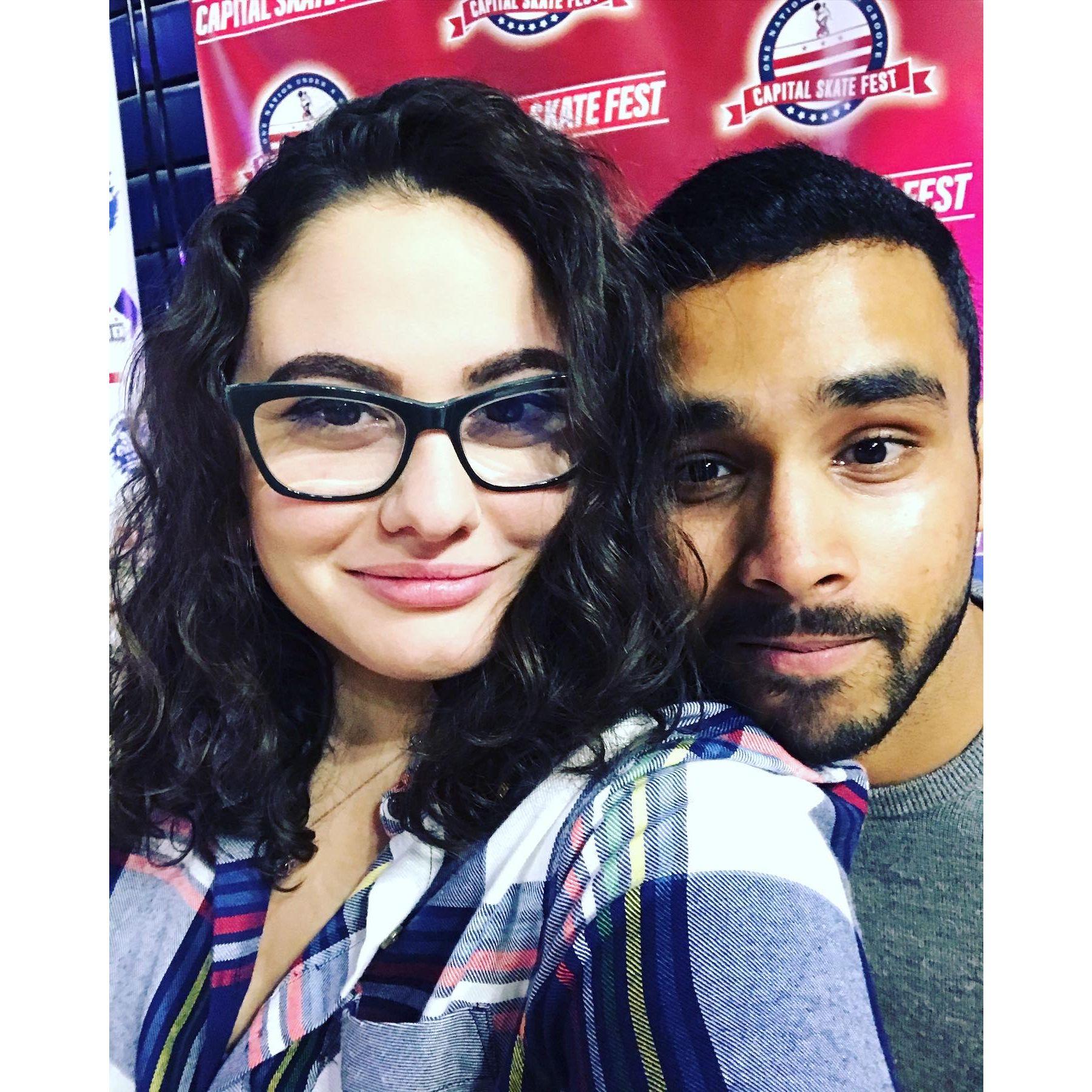 He took me rollerskating. Our first and only time rollerskating.