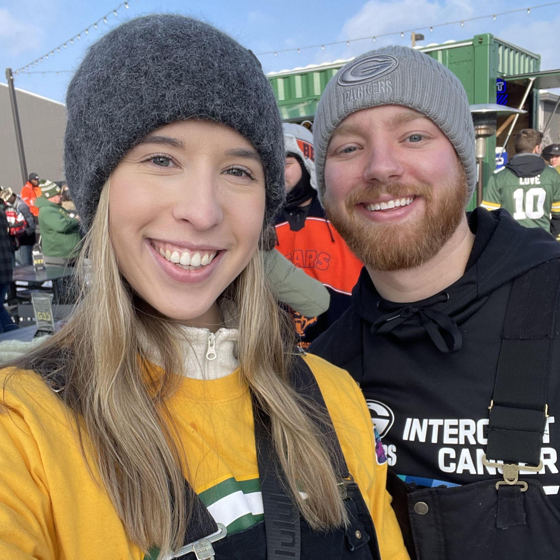 Got last minute tickets and went to our first packer game together!