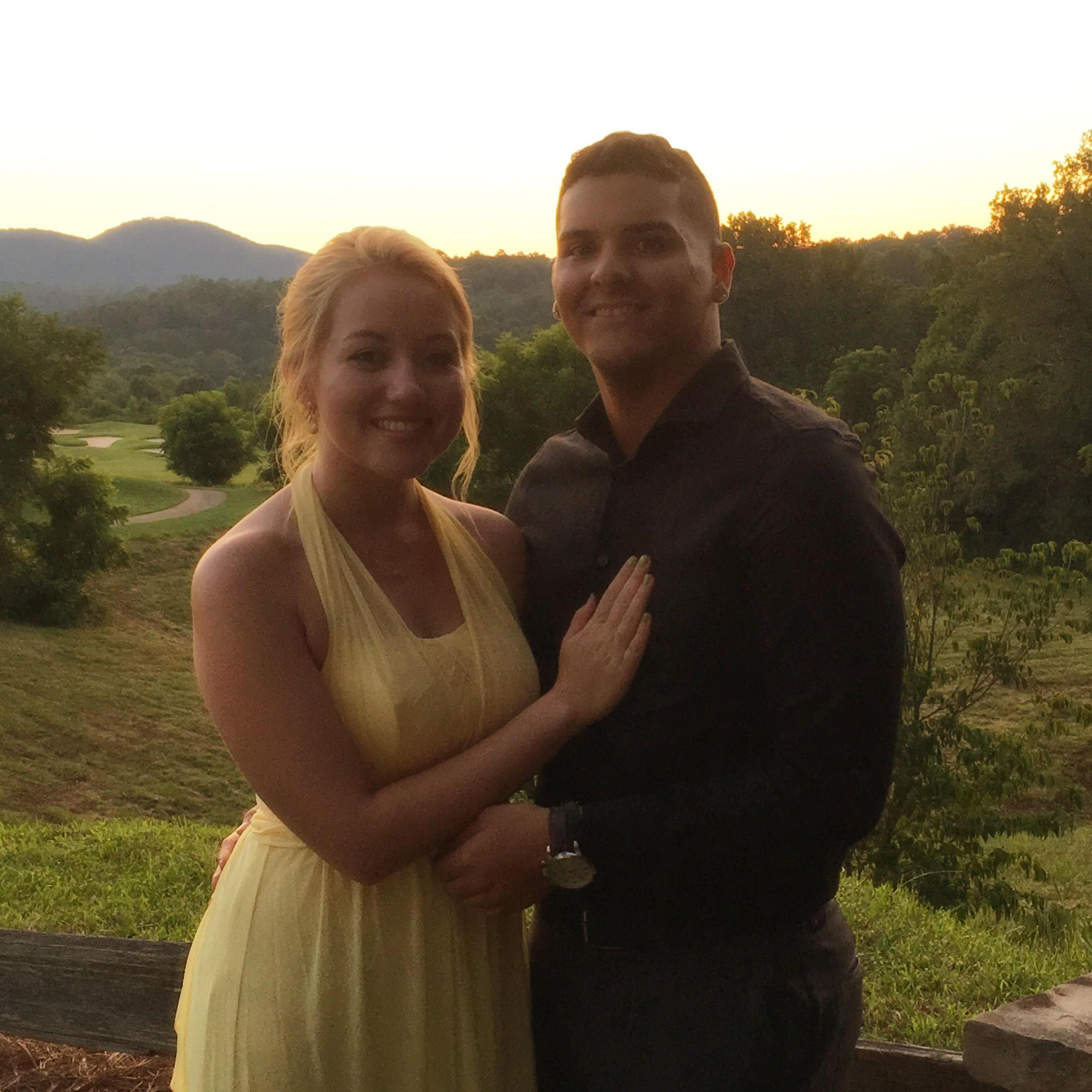 Our first wedding together