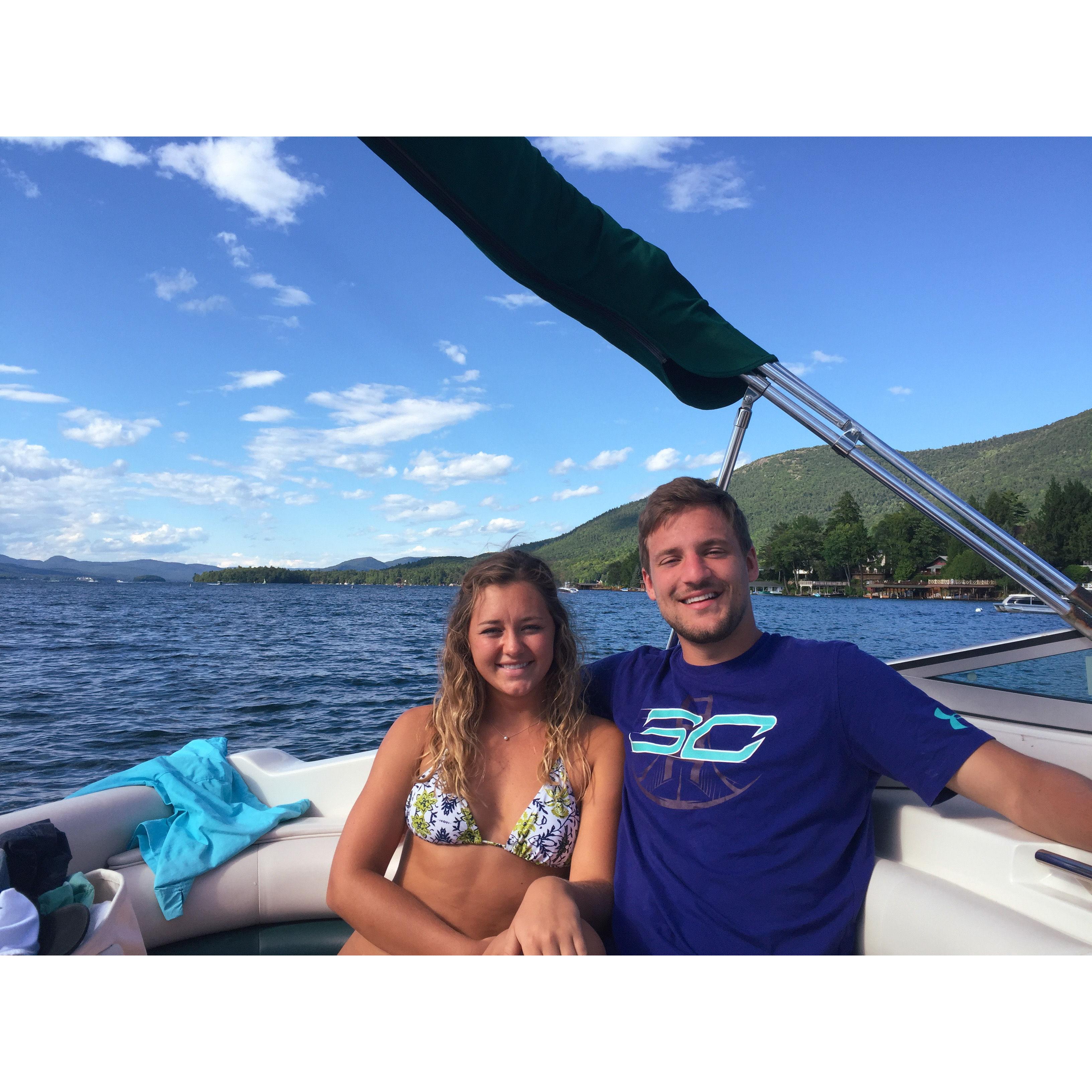 Our first summer together in 2016 visiting Lake
George