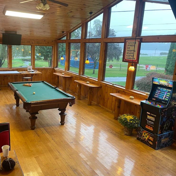 Need a break from the outdoor come play pool and enjoy a drink.