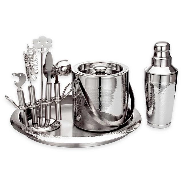 Godinger Hammered Stainless Steel Bar Set