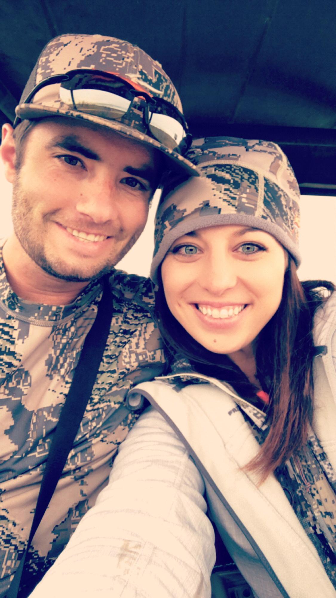 He finally got me to wear camo!
