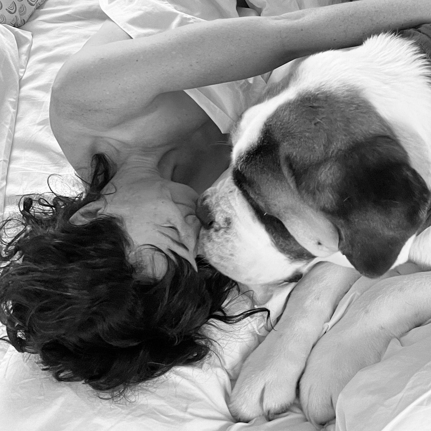 Julie's first real love. RIP Theodore Biscuit. We miss you everyday. 🐾 🌈