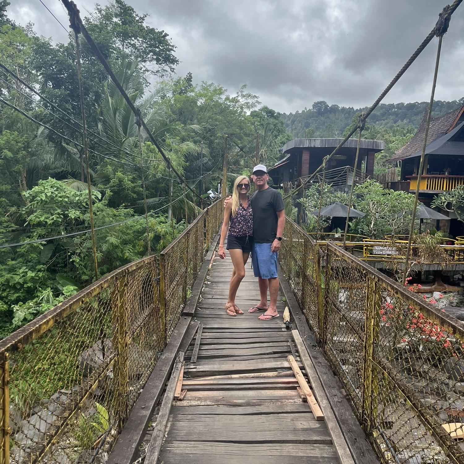 The Yellow Bridge Tukad Yeh Unda in Sidemen, Bali