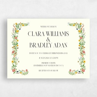 Orange Wedding Invitation - Merryton Landscape