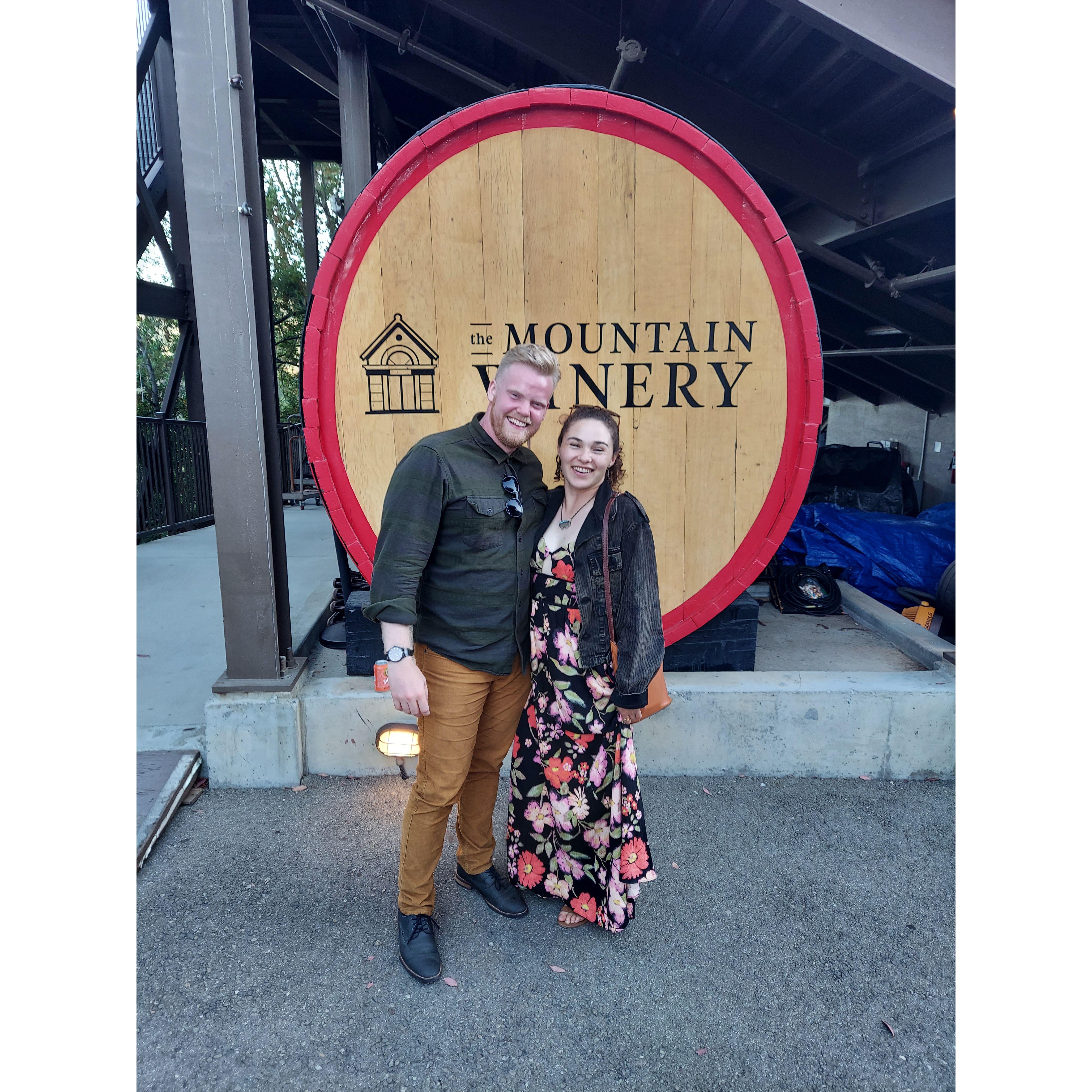 Michelle and Ryan at the Mountain Winery, Santa Cruz - Aug 2022