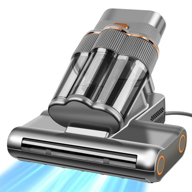 DAVANPAL Powerful Mattress Vacuum Cleaner,Handheld Bed Vacuum with UV-C Light, 16Kpa Strong Suction, 30000 RPM Dual Drum Brushes, 140°F Hot Air & Ultrasonic Tech, 500W Corded for Quick Dust Removal
