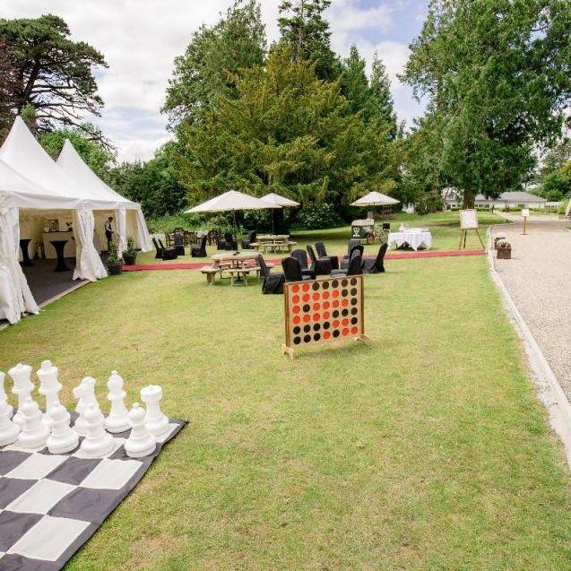 Outdoor reception area at Faithlegg