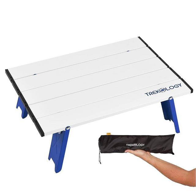 TREKOLOGY Portable Beach Table, Mini Folding Beach Table for Sand, Compact Foldable Design, Quick Setup, Weather-Resistant, Lightweight, Ideal for Beach, Hiking, Picnics, and Camping