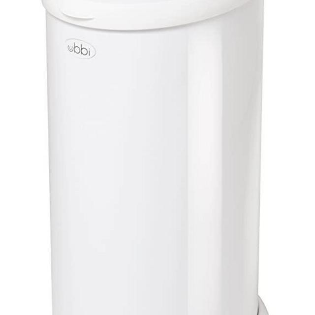 Ubbi Steel Odor Locking, No Special Bag Required Money Saving, Awards-Winning, Modern Design, Registry Must-Have Diaper Pail, White