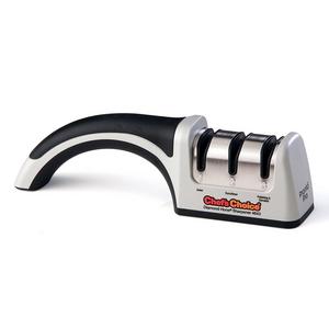 Chef'sChoice - Chef’sChoice 4643 ProntoPro Diamond Hone Manual Knife Sharpener Extremely Fast Sharpening Euro-American and Asian Style Knives Precise Bevel Angle Control Diamond Abrasive Made in USA, 3-Stage, Silver