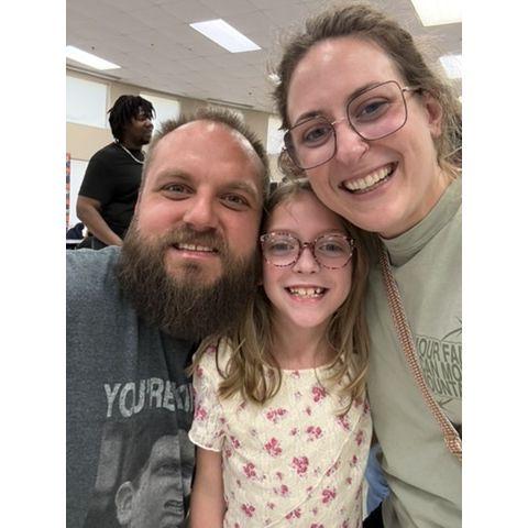 Barry came to watch Abby's music performance at school!