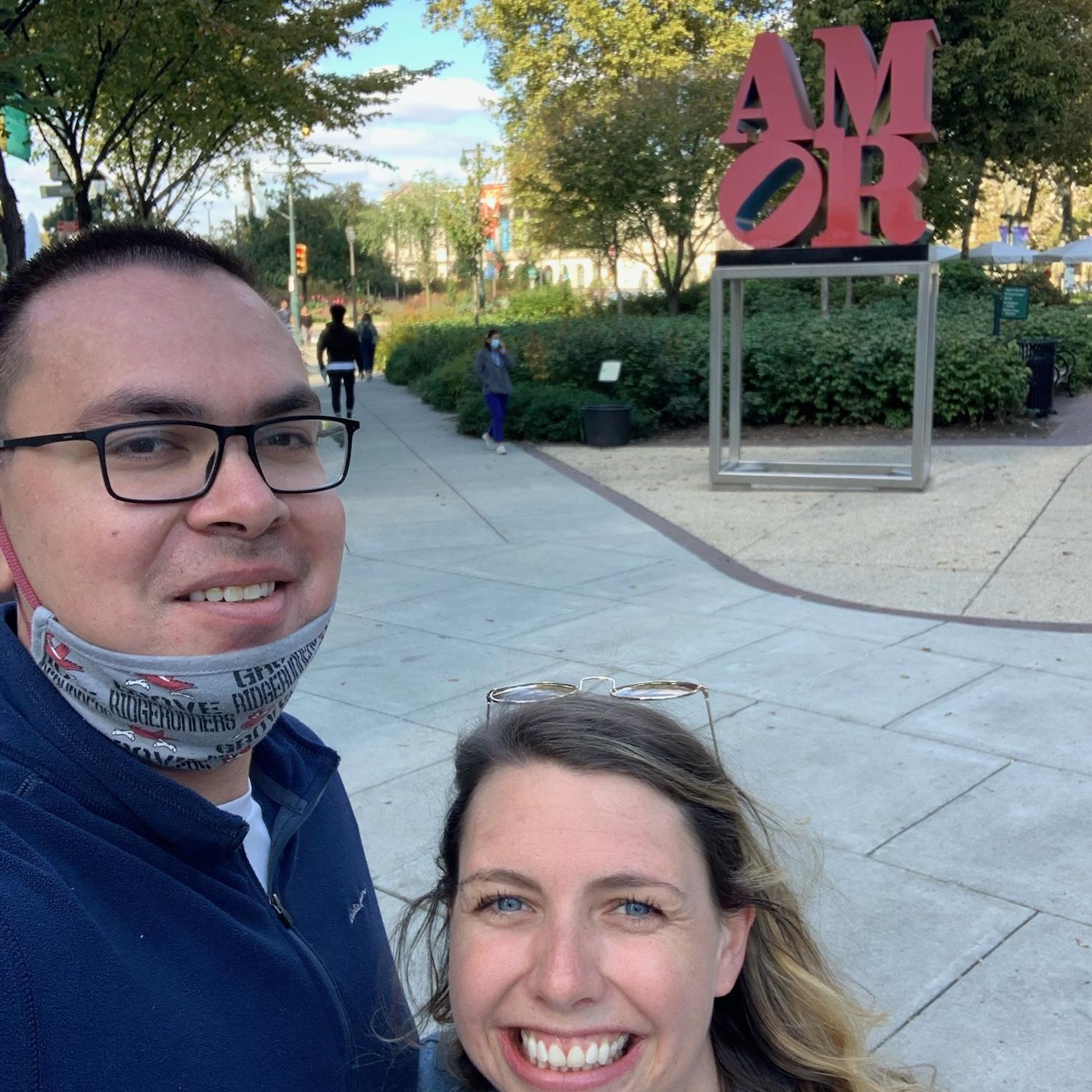 First trip together - the line at the love sign (in Philly) was too long