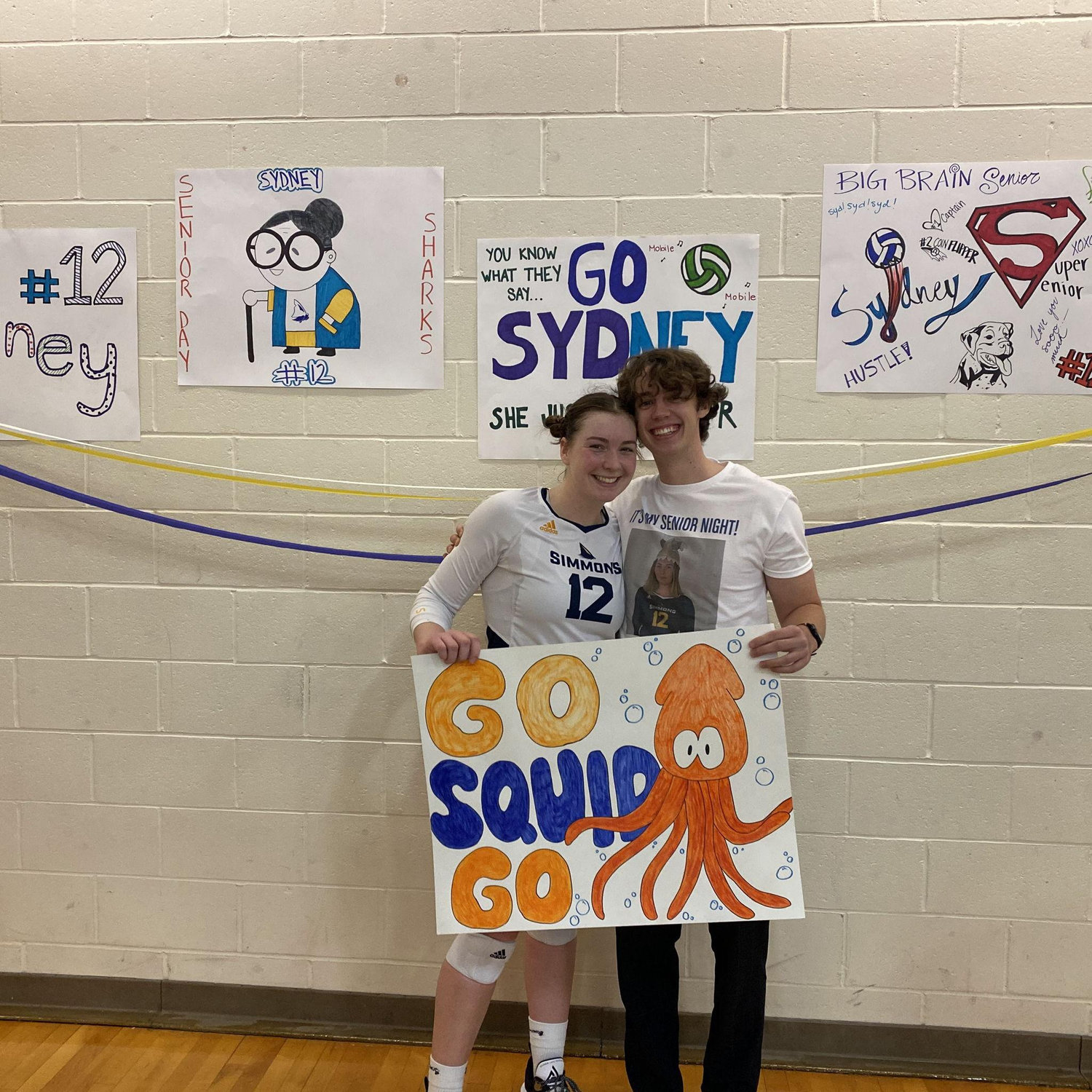 Supporting Syd at her senior night for volleyball