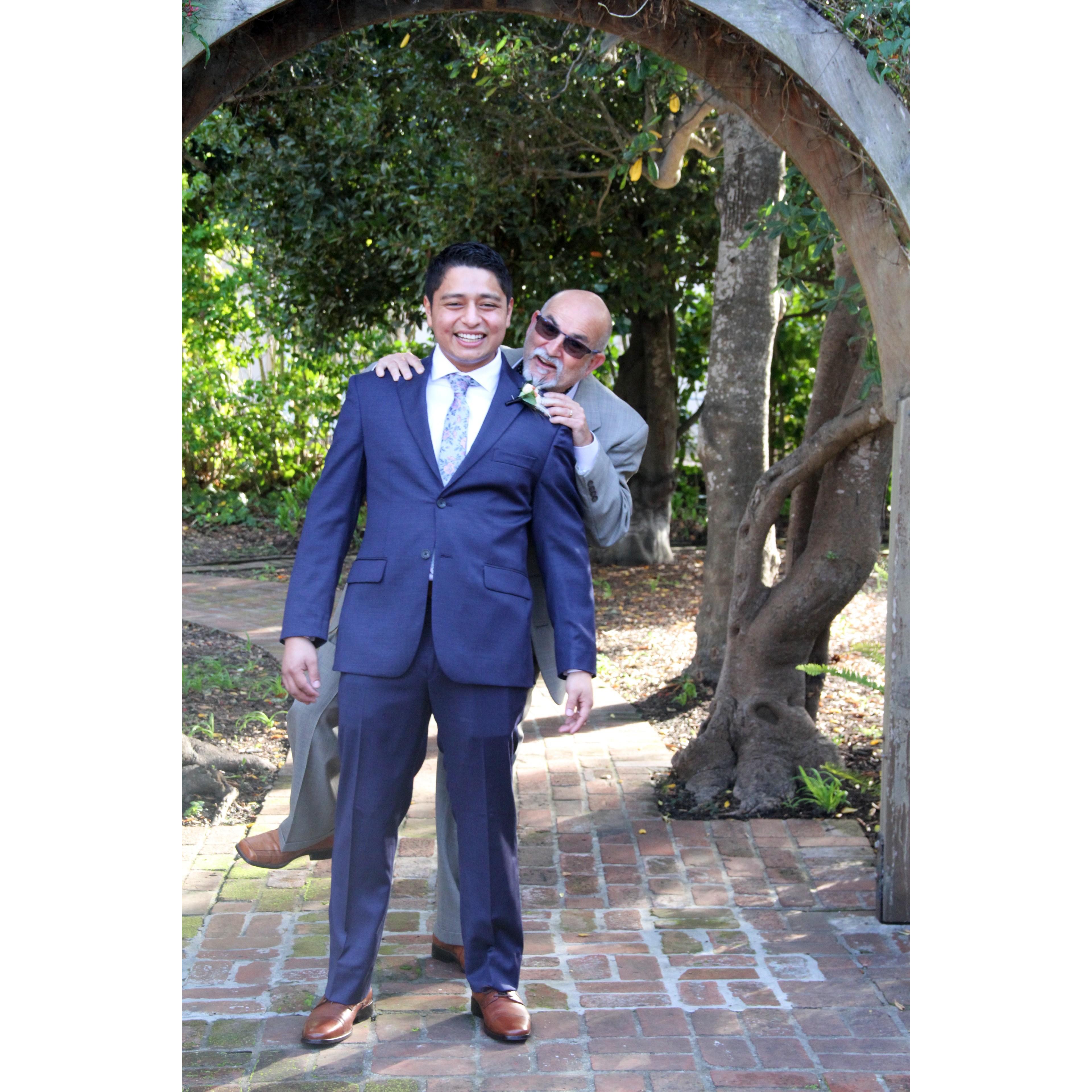 Father of the Groom getting goofy!