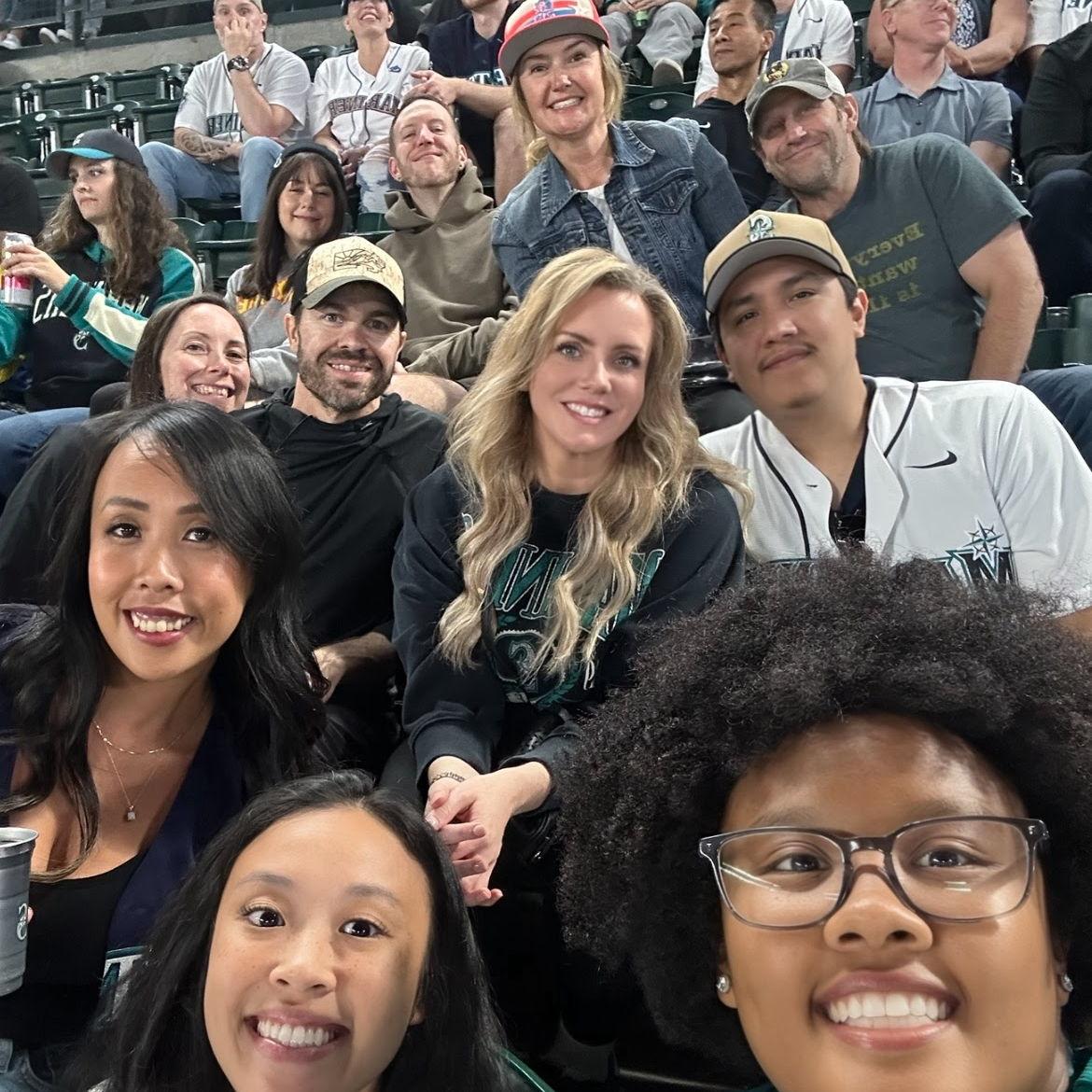 At a Seattle Mariners game with one of Megan's hospital crews.