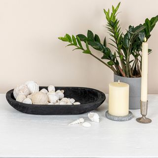 Hand-Carved Paulownia Wood Bowl