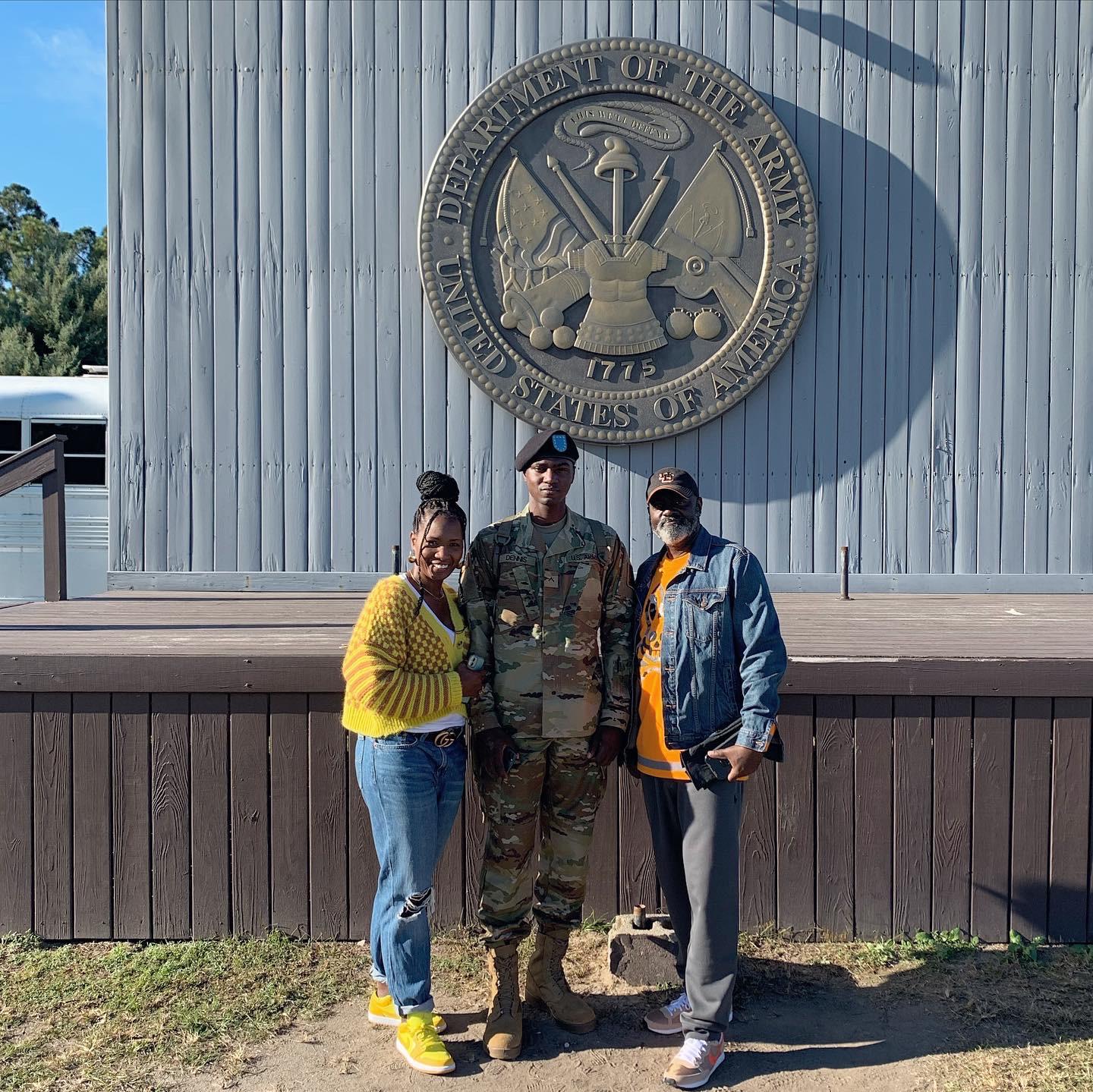 Essence’s Parents and baby Brother at his boot camp graduation.