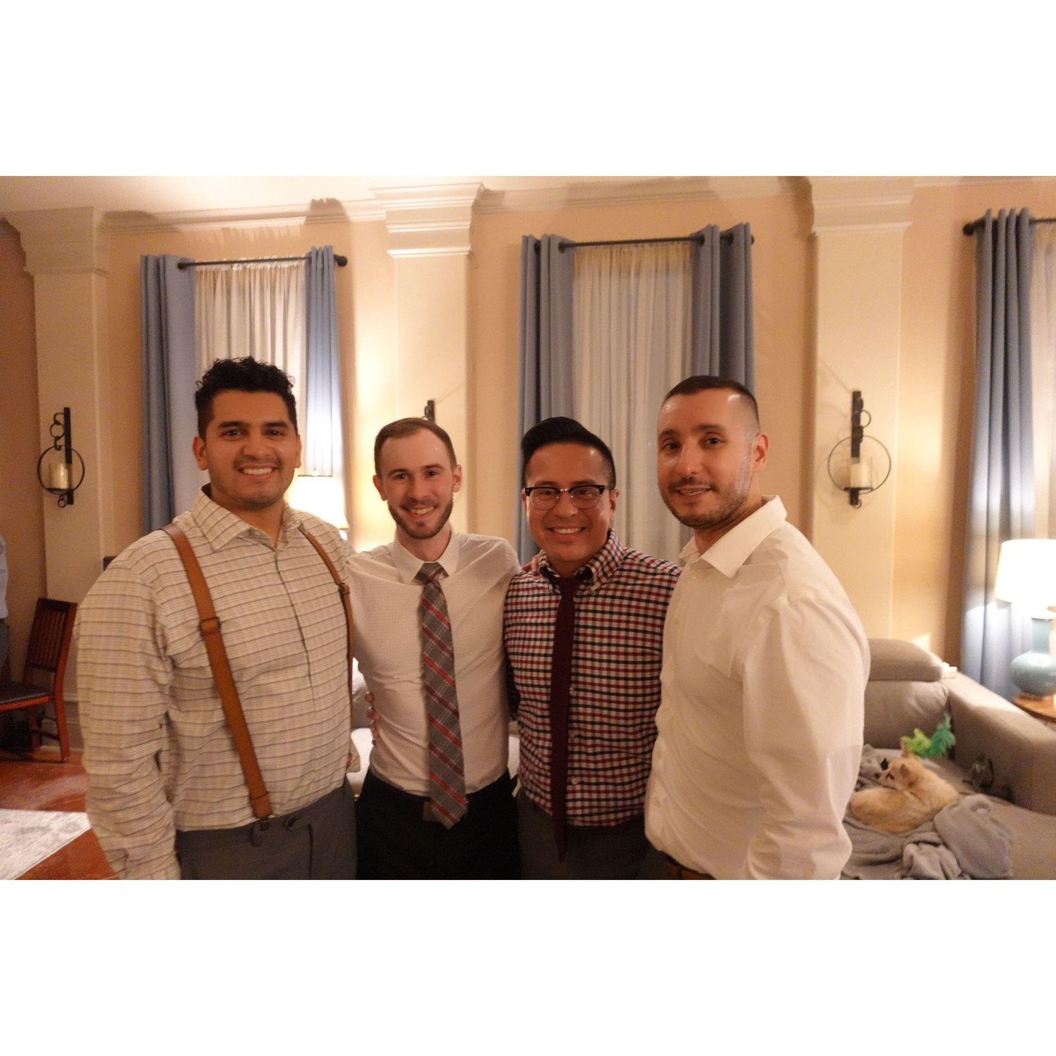 Nick & Jorge, Sergio's college roommates who only a year before had gotten married.