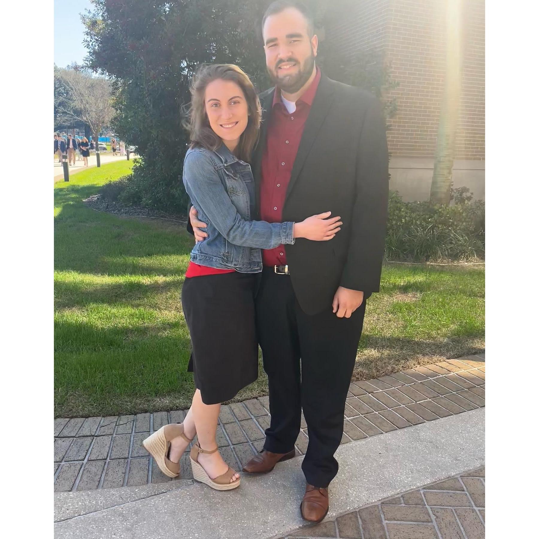 This picture is right before we celebrated our first Valentine's day together.