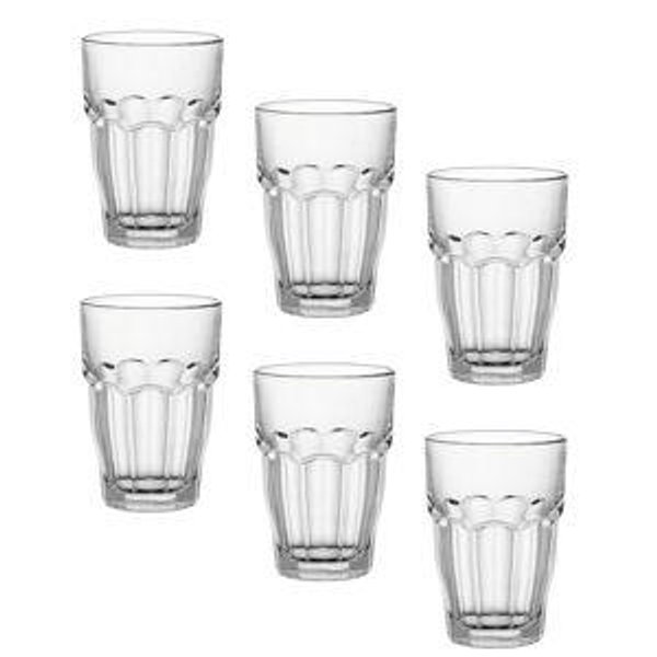 Bormioli Rocco Rock Bar Stackable Beverage, Set Of 6 – 12.5oz