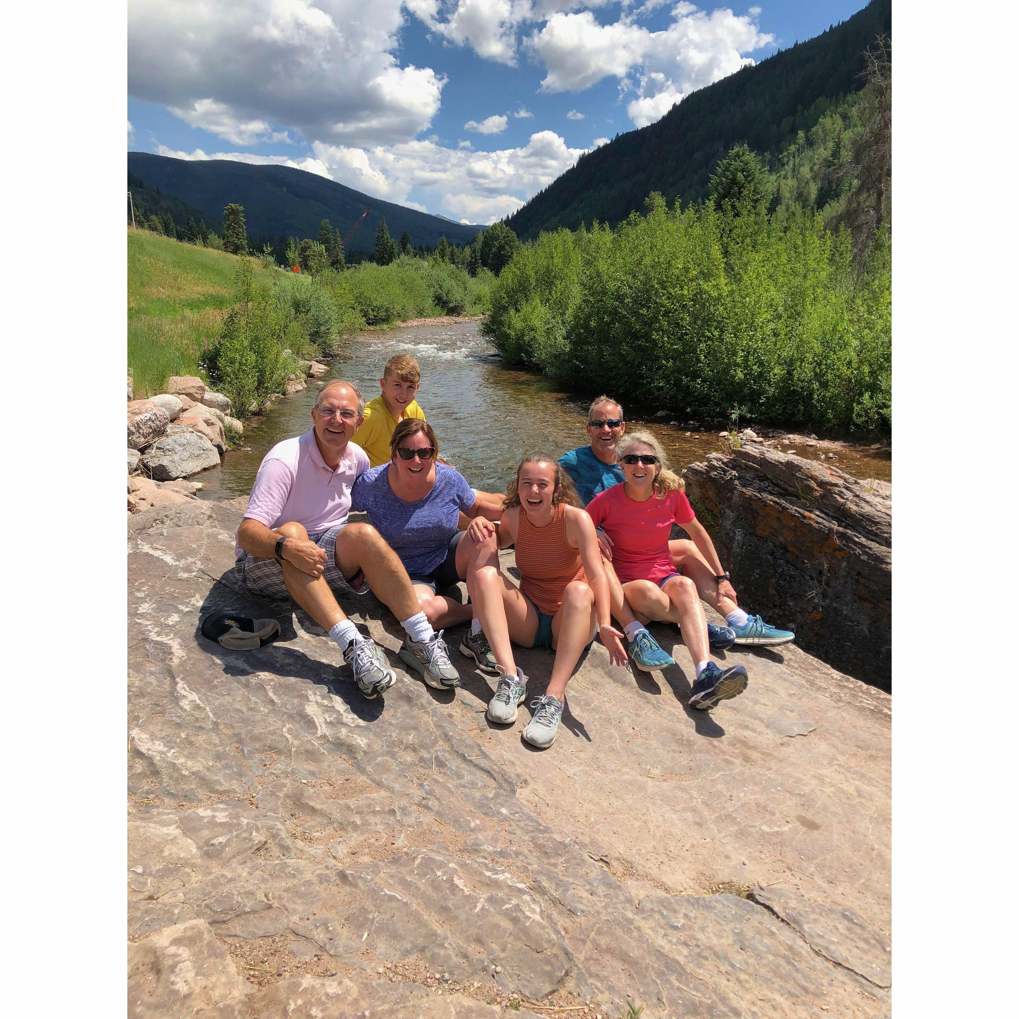 Dave's family doing a bike ride in Vail together