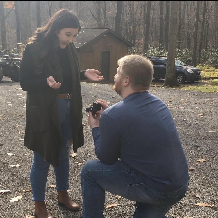 The best day... the moment we got engaged (2021).