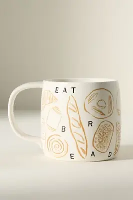 Phthalo Ruth Stoneware Eat Bread Mug
