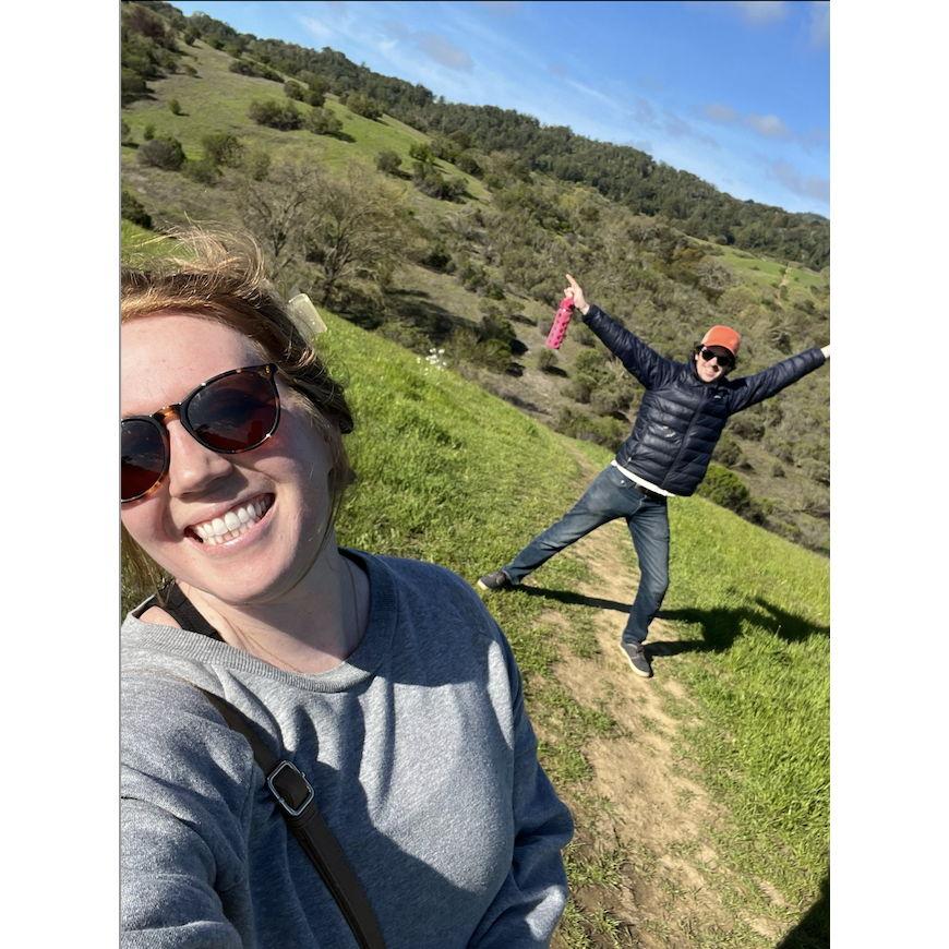 One of many hikes together.
